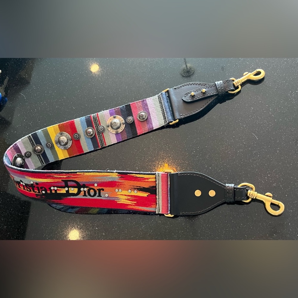 Dior rainbow studded shoulder strap